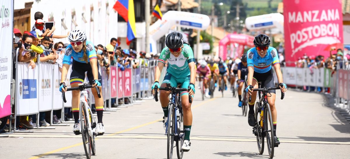 Segundo lugar para Daniela Atehortúa en la primera etapa de la Vuelta a Colombia Femenina