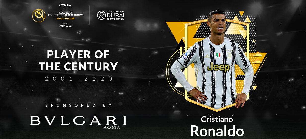 Cristiano Ronaldo ganó el premio al mejor futbolista del siglo XXl (2001-2020) en los Globe Soccer Awards
