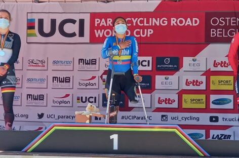 Carolina Munevar, campeona de la CRI en la Copa Mundo de Paracycling en Bélgica