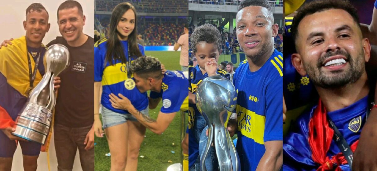 Edwin Cardona, Sebastián Villa, Frank Fabra y Jorman Campuzano, campeones de la Copa Argentina