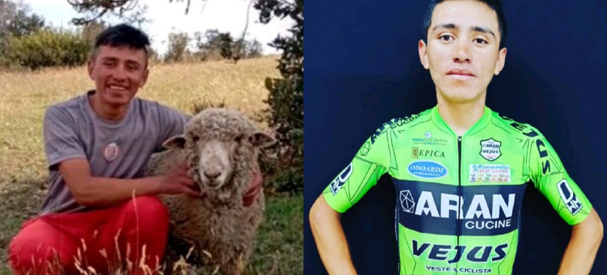 Brayan Malaver, el ciclista colombiano que rifará un cordero para poder competir en Italia