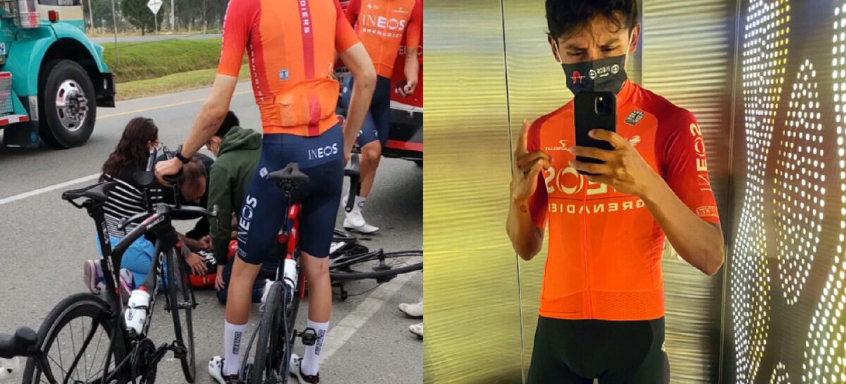 Egan Bernal sufrió un accidente de tránsito durante su jornada de entrenamiento