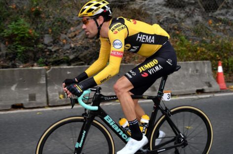 ¡Bienvenidos! Tom Dumoulin y Koen Bowman, del Jumbo Visma, ya entrenan en el Oriente Antioqueño
