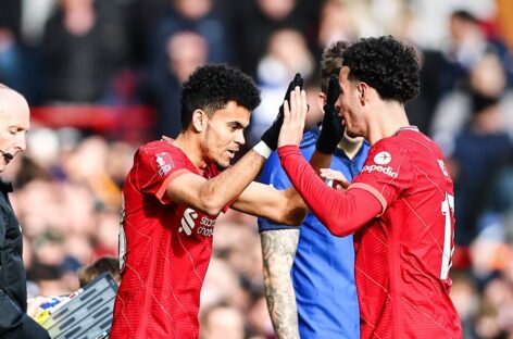 ¡Debut soñado! Luis Díaz jugó sus primeros minutos con la camiseta del Liverpool
