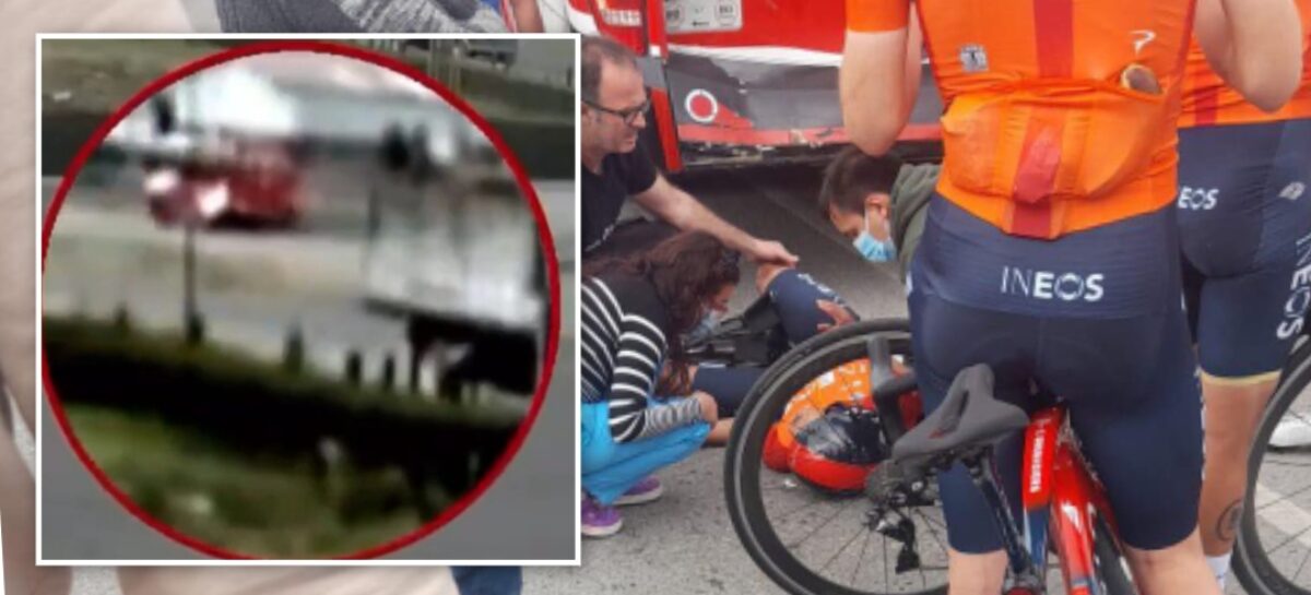 Revelan video del momento del accidente de Egan Bernal en vías de Cundinamarca