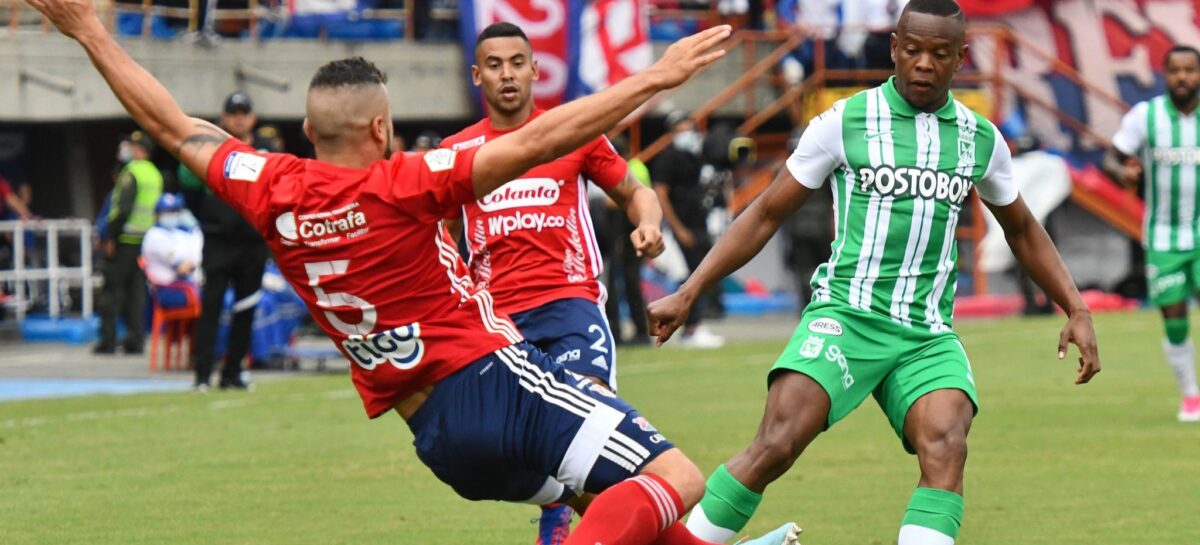 El DIM no pudo vencer a Atlético Nacional que terminó el partido con nueve jugadores