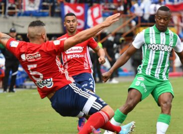 El DIM no pudo vencer a Atlético Nacional que terminó el partido con nueve jugadores