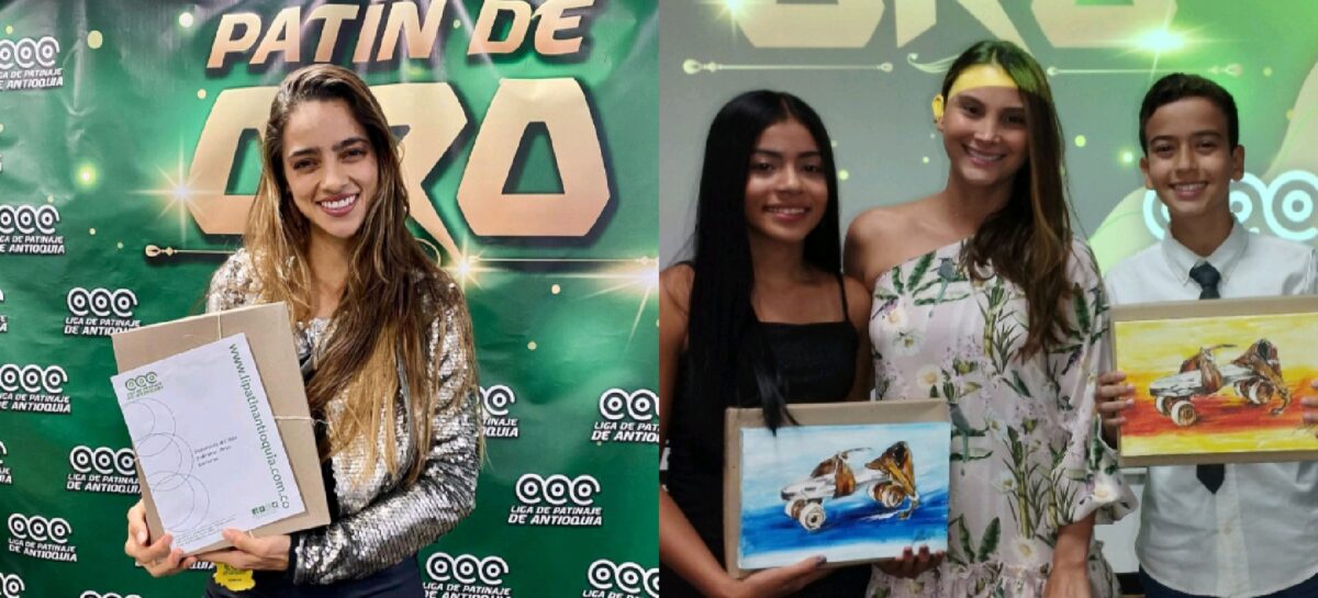 Las antioqueñas Fabriana Arias y Carolina Báez fueron reconocidas con el ‘Patín de Oro’