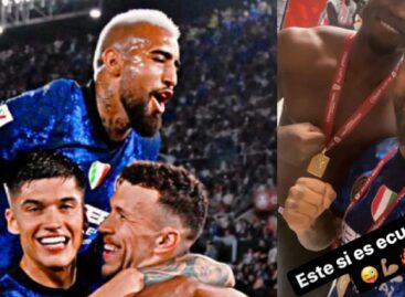 Arturo Vidal festejó el título de la Copa Italia con una indirecta sobre el caso de Byron Castillo