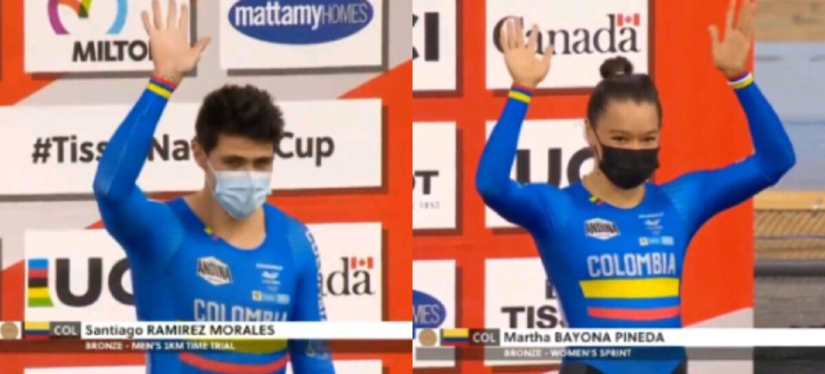 Santiago Ramírez y Martha Bayona ganaron el bronce en la Copa de Naciones UCI en Canadá
