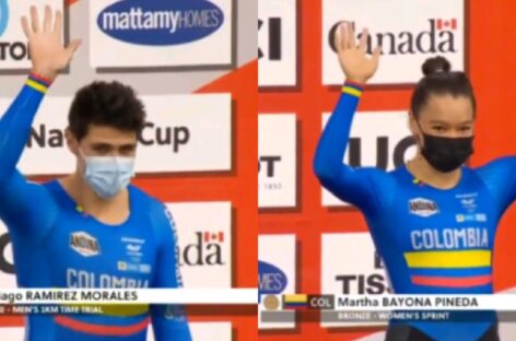 Santiago Ramírez y Martha Bayona ganaron el bronce en la Copa de Naciones UCI en Canadá