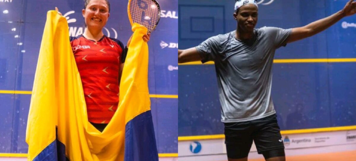 Laura Tovar y Ronald Palomino, campeones sudamericanos de squash en Argentina