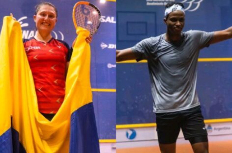 Laura Tovar y Ronald Palomino, campeones sudamericanos de squash en Argentina