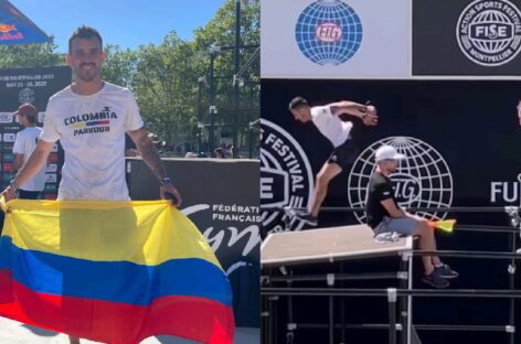 ¡Top 5 del mundo! El colombiano Héctor Murillo fue quinto en la Copa Mundial de Parkour en Francia