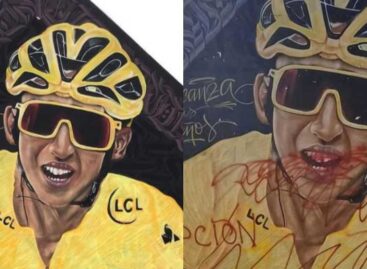 ¡Lamentable! Mural en honor a Egan Bernal fue vandalizado