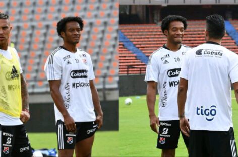 Juan Guillermo Cuadrado estuvo presente en la práctica del DIM en el Atanasio Girardot