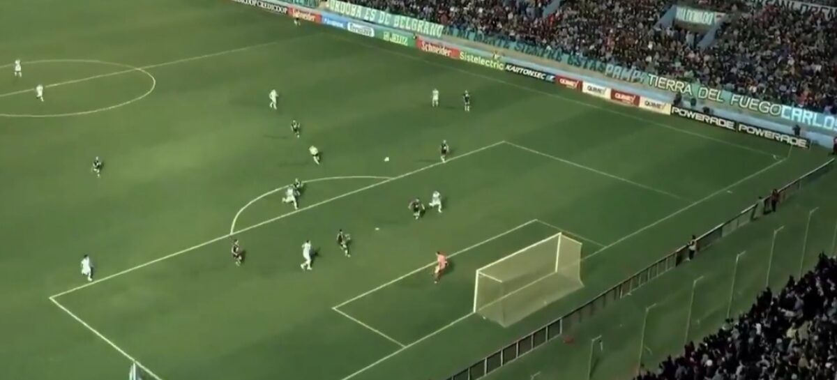 ¡Parece un videojuego! El impresionante video de un gol de Belgrano grabado con un drone