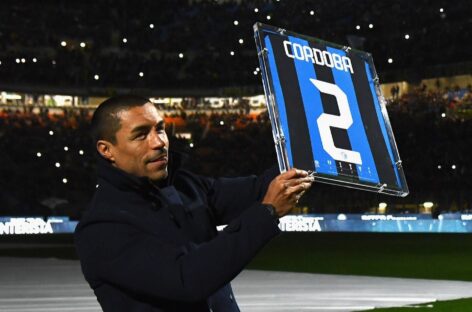 Iván Ramiro Córdoba fue elegido el mejor central extranjero en la historia del Inter de Milán
