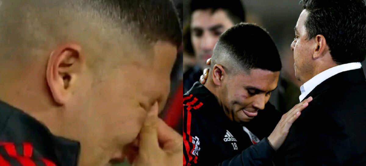 Juan Fernando Quintero, el más emocionado en la despedida de Marcelo Gallardo