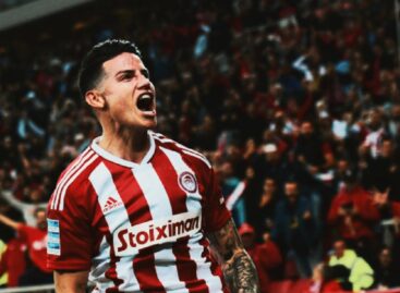 James Rodríguez marcó su primer gol con Olympiacos en Grecia