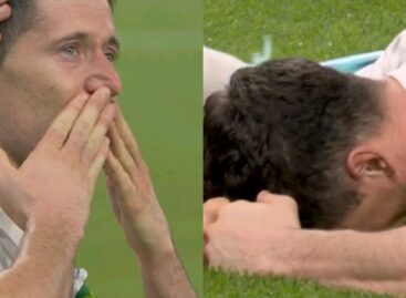 Entre lágrimas, Robert Lewandowski marcó su primer gol en un Mundial