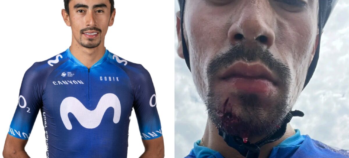 El ciclista colombiano, Iván Sosa, fue agredido con la cacha de un arma de fuego