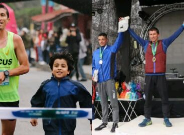 En compañía de su hijo, el cejeño David Cardona ganó la carrera atlética 12K ESPA Marinilla