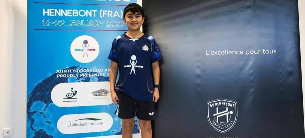El rionegrero Emanuel Otálvaro fue tercero en el World Hopes Challenger de tenis de mesa en Francia