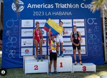 Carolina Velásquez, de Marinilla, se coronó campeona del Vll Triatlón de La Habana