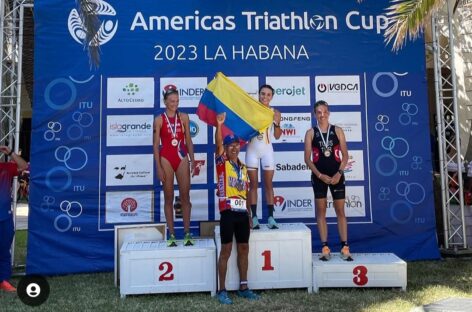 Carolina Velásquez, de Marinilla, se coronó campeona del Vll Triatlón de La Habana