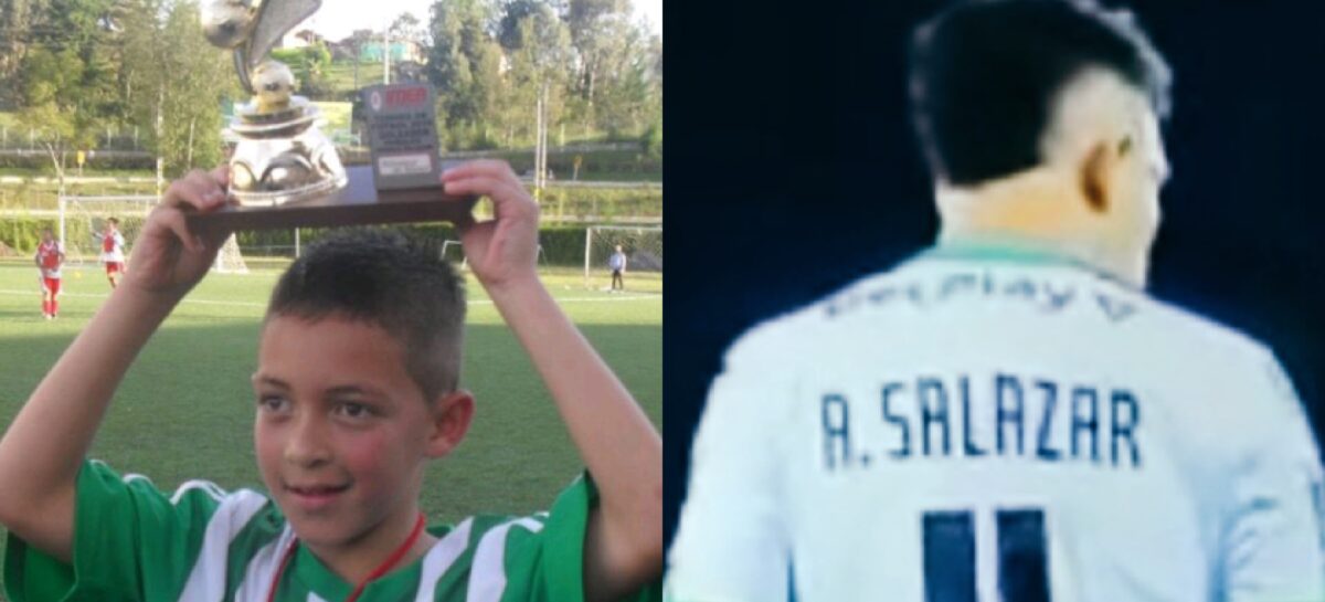 Andrés Salazar, futbolista de Guarne, debutó en la primera división del fútbol colombiano