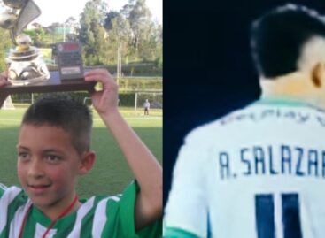 Andrés Salazar, futbolista de Guarne, debutó en la primera división del fútbol colombiano