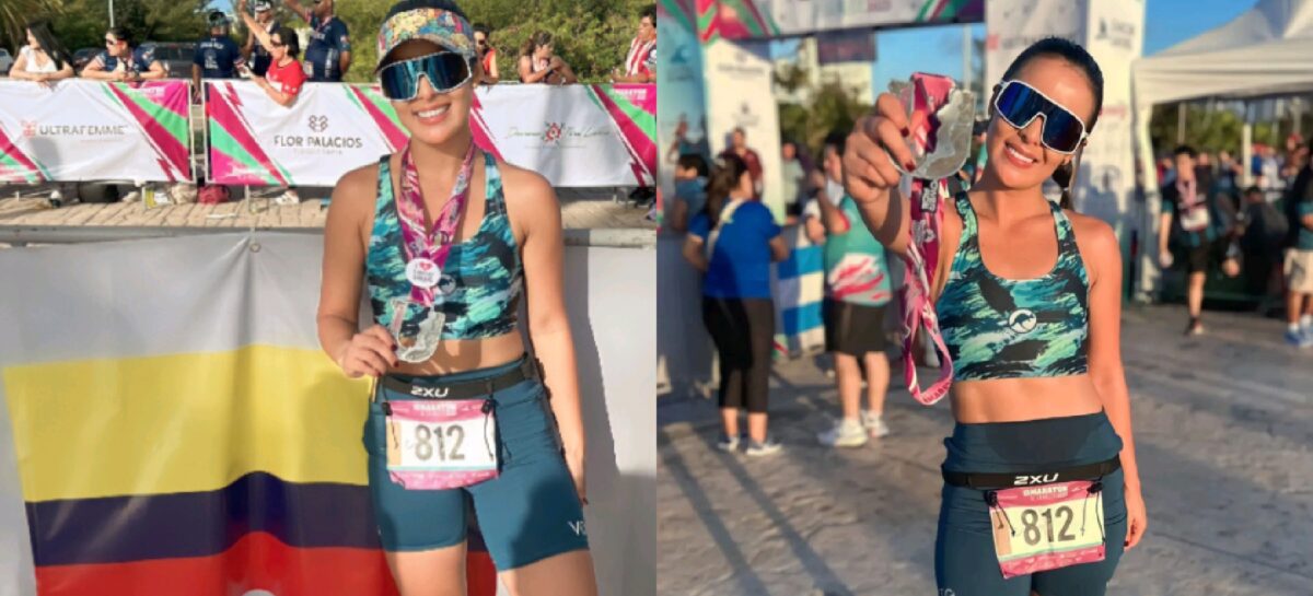 María Alejandra Jaramillo subió al podio en la Media Maratón Internacional de la Mujer en Cancún
