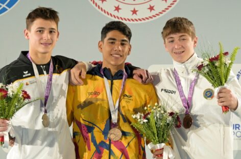 ¡Histórico! El colombiano Ángel Barajas es bicampeón mundial juvenil de gimnasia