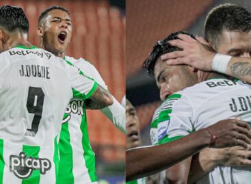 Con dos goles de Jefferson Duque, Atlético Nacional derrotó a Unión Magdalena en el Atanasio Girardot