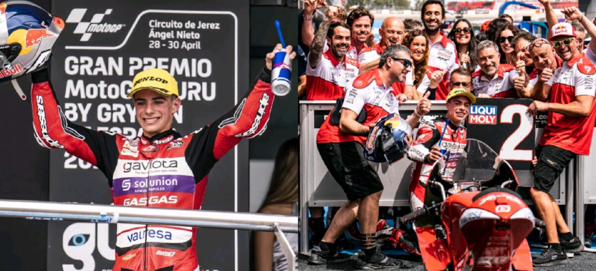 ¡Histórico! David Alonso, primer colombiano en lograr un podio de Moto GP