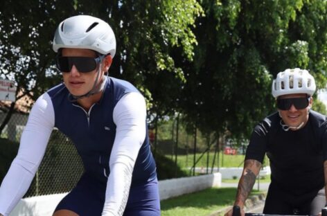 James Rodríguez y Juanfer Quintero recorrieron las vías del Oriente en bicicleta