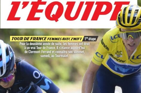 Paula Patiño, primera ciclista colombiana en ser portada de L’EQUIPE